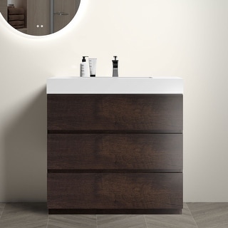 36" Bathroom Vanity with Sink, Large Storage Freestanding Bathroom ...